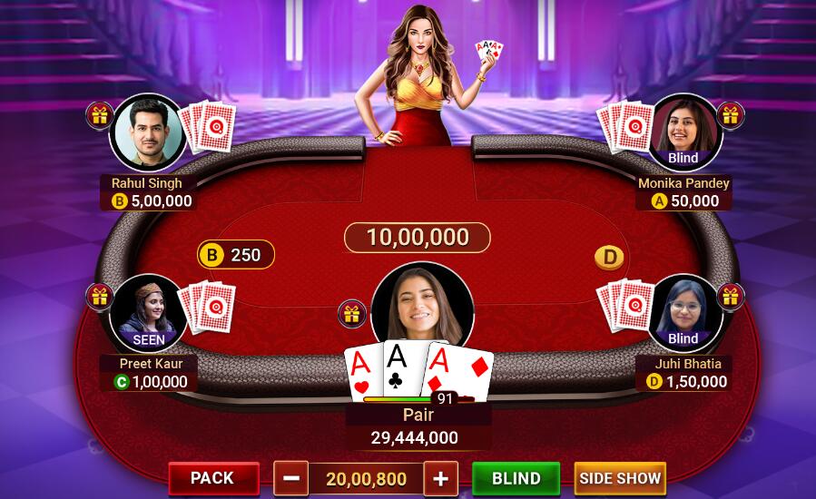 IndiGames online teen patti game