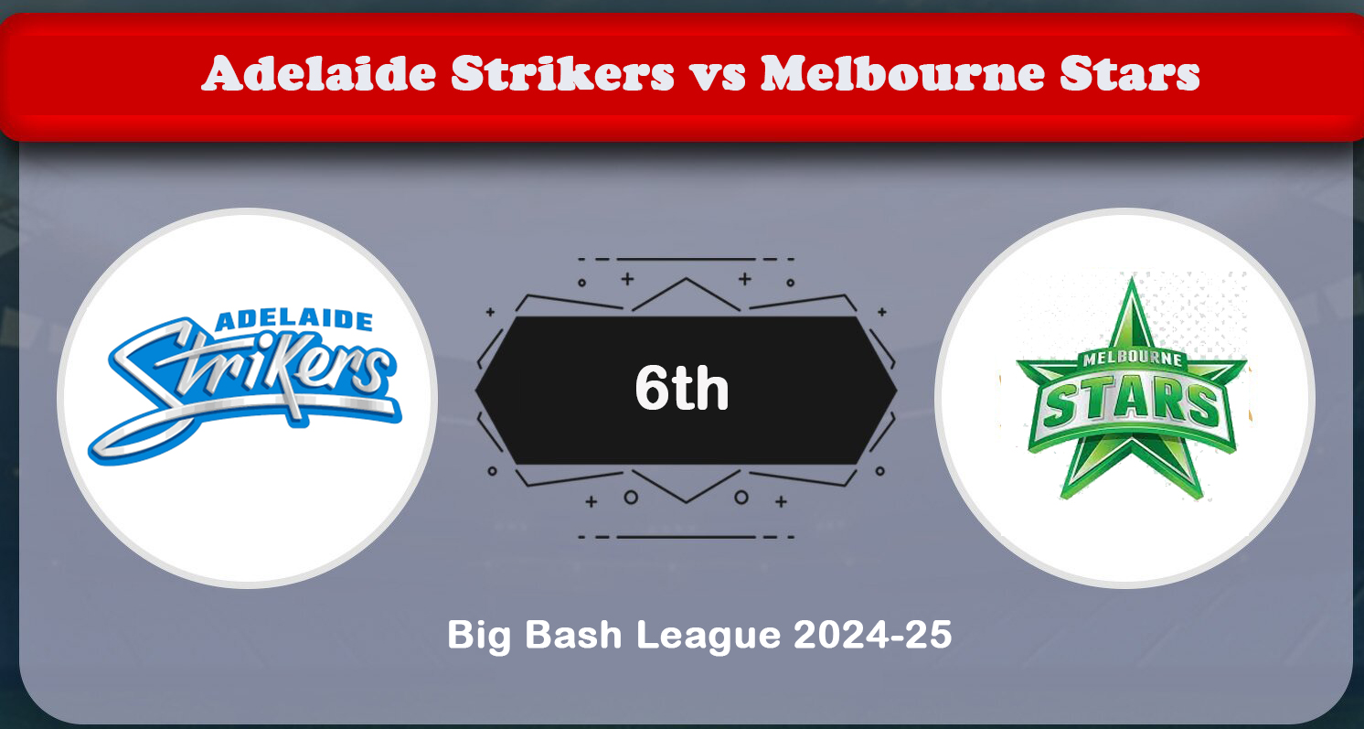 Adelaide Strikers vs Melbourne Stars: 6th Match Preview & Prediction (Big Bash League 2024-25)