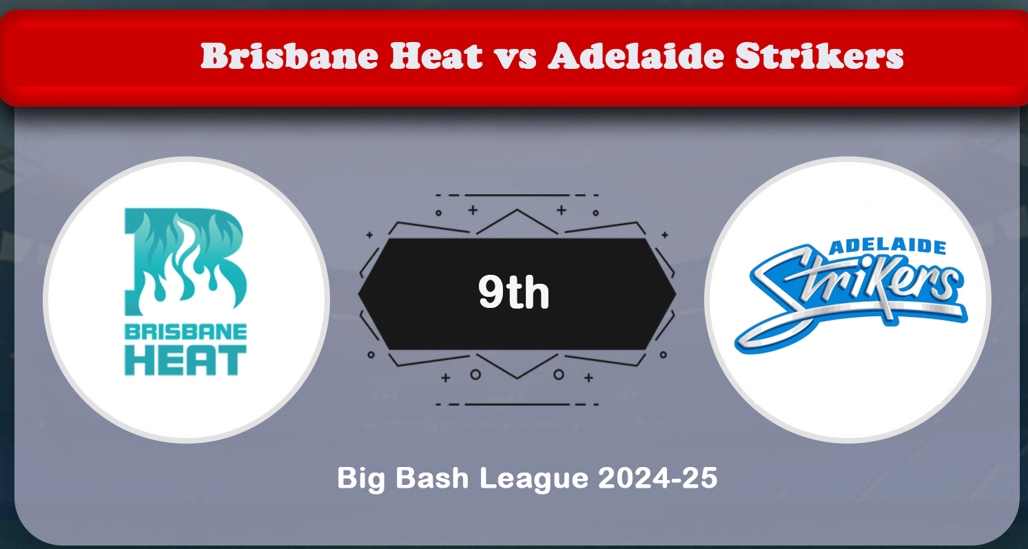 Brisbane Heat vs Adelaide Strikers: 9th Match Preview & Prediction (BBL 2024-25)