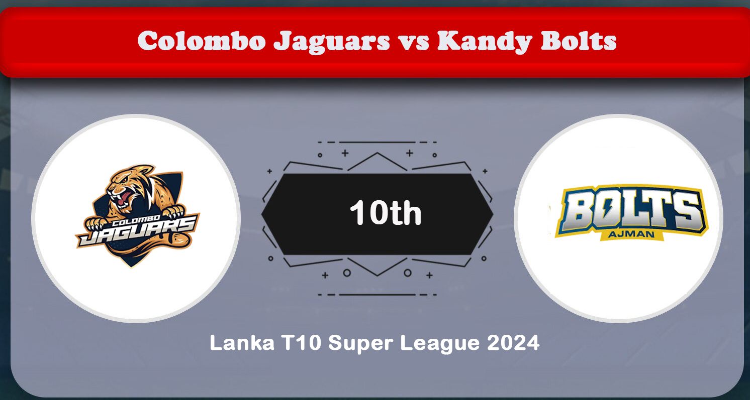 Colombo Jaguars vs Kandy Bolts, 10th Match Preview & Prediction | Lanka T10 Super League 2024