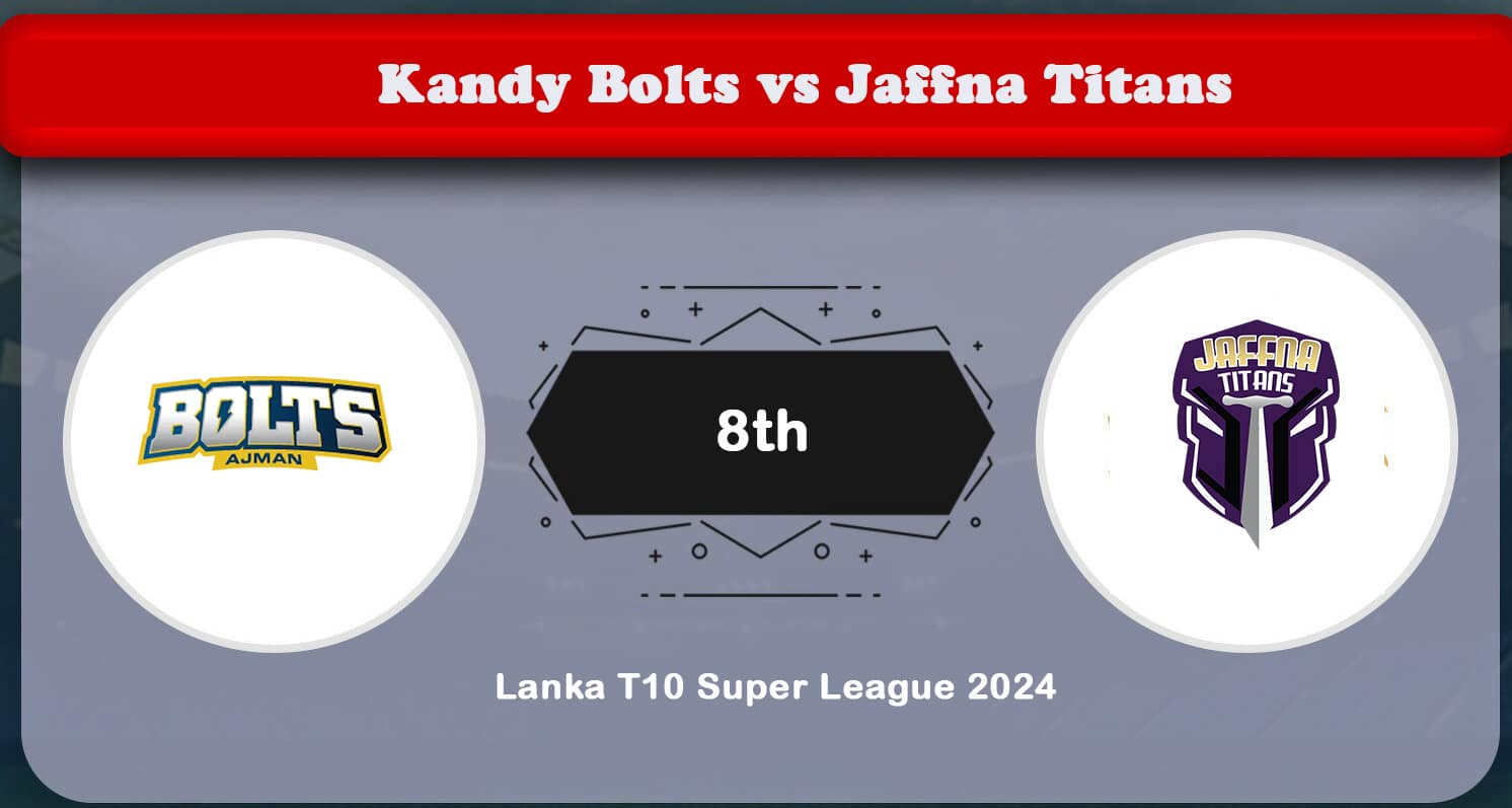 Kandy Bolts vs Jaffna Titans: 8th Match Preview & Prediction