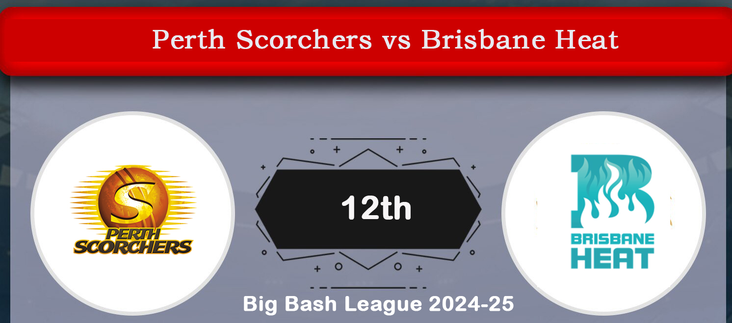 Perth Scorchers vs Brisbane Heat 12th Match Preview & Prediction – Big Bash League 2024-25