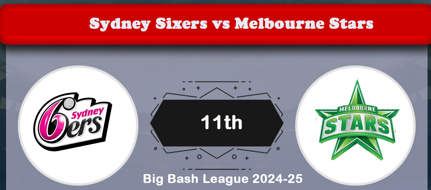 Sydney Sixers vs Melbourne Stars 11th Cricket Match Preview & Prediction