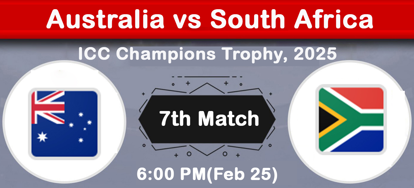 Australia vs South Africa ICC Champions Trophy 2025 | Match Preview & Prediction