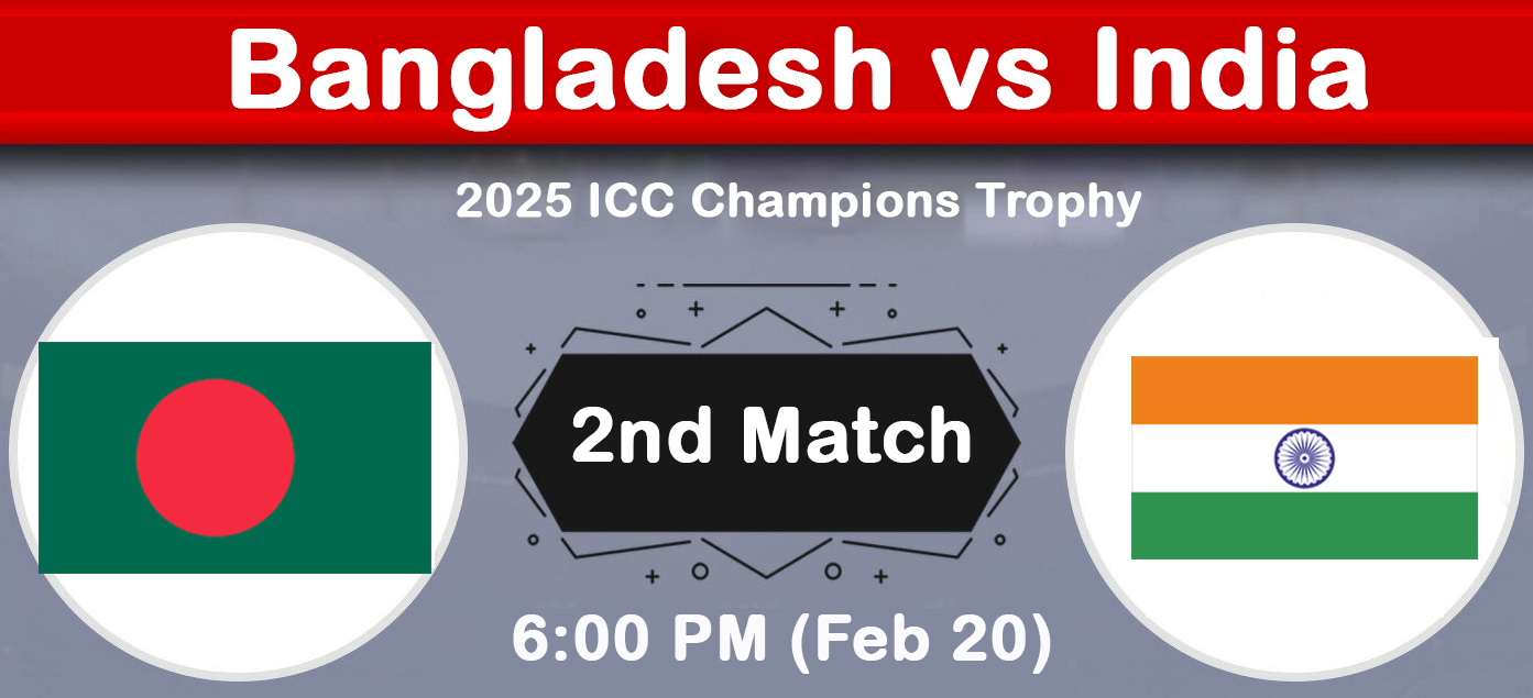 Bangladesh vs India 2025 ICC Champions Trophy | Match Preview & Prediction